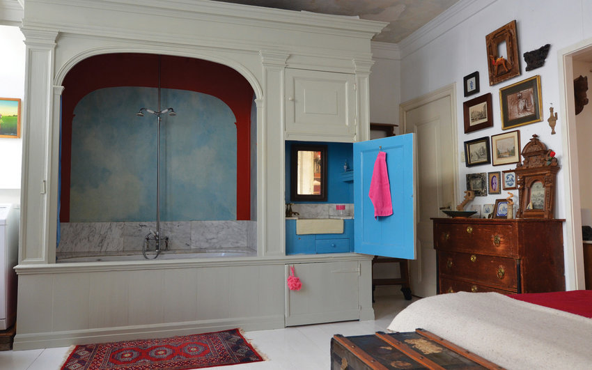 Striking use of color marks the beautiful Dutch interiors in Barbara De Vries' new book.